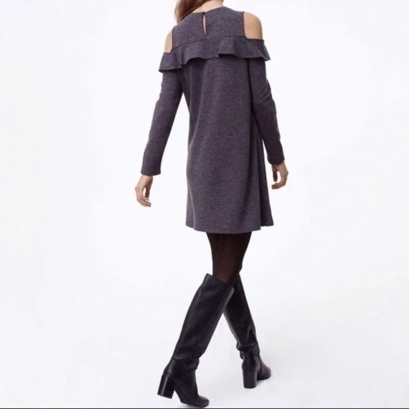 NWOT Loft Mid-Length Cold Shoulder Dress - Picture 2 of 13